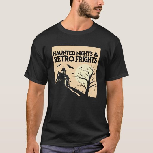 Haunted Night & Retro Fright -  horror T-shirt (Voorkant)
