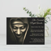 Haunted Nun | Halloween kostuum party uitnodiging (Staand voorkant)