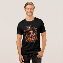 Haunted Ocean Vibes: Octopus Pirate Halloween T-sh