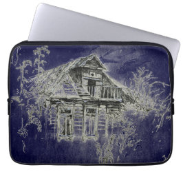 Haunted Old Wooden House Laptop Sleeve