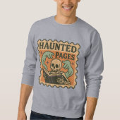 Haunted Pages Shirt - Gothic Academia Skeleton (Voorkant)