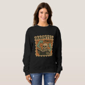 Haunted Pages Shirt - Gothic Academia Skeleton (Voorkant volledig)