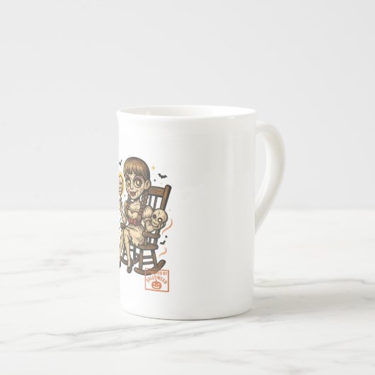 Haunted Pin-Up Doll - griezelige Schattigee Hallow Porselein Kop (Voorkant rechts)