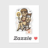 Haunted Pin-Up Doll - griezelige Schattigee Hallow Sticker (Vel)