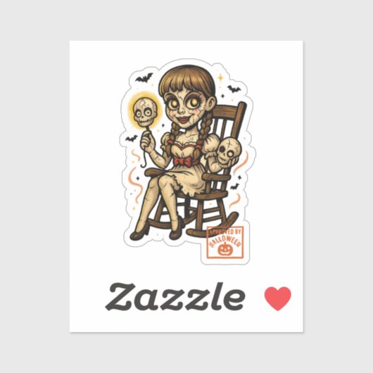 Haunted Pin-Up Doll - griezelige Schattigee Hallow Sticker (Vel)