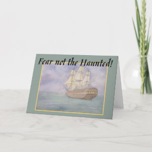 Haunted Pirate Ghost Ship Halloween Kaart