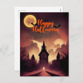 Haunted Place Halloween Feestdagenkaart (Voorkant / Achterkant)