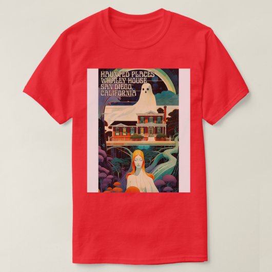 Haunted Places Whaley House San Diego T-shirt (Design voorkant)