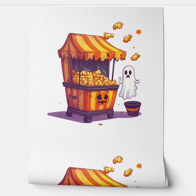 Haunted Popcorn Stand Behang (Afrollen)