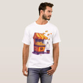 Haunted Popcorn Stand T-shirt (Voorkant volledig)