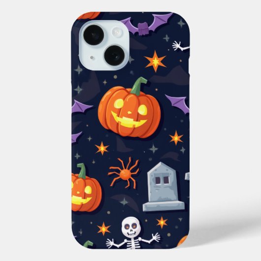 Haunted Protection: Spooktacular iPhone 15 Hoesje (Achterkant)