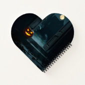 Haunted Pumpkin Doorway Halloween Notebook Notitieboek (Achterkant)