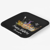 Haunted Pumpkin House met Ghost & Bats Birthday Papieren Bordje (Gebogen)