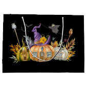 Haunted Pumpkin House met Ghost en Bats Groot Cadeauzakje (Achterkant)