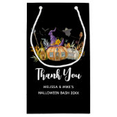 Haunted Pumpkin House met Ghost en Bats Klein Cadeauzakje (Achterkant)