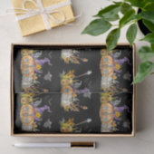 Haunted Pumpkin House met Ghost en Bats Tissuepapier (Geschenk)