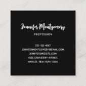 Haunted Pumpkin House met Ghost en Bats Vierkante Visitekaartje (Achterkant)