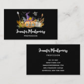 Haunted Pumpkin House met Ghost en Bats Visitekaartje (Voorkant / Achterkant)