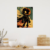 Haunted Pumpkin Knight Poster (Keuken)