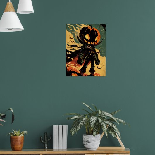 Haunted Pumpkin Knight Poster (Woonkamer 1)