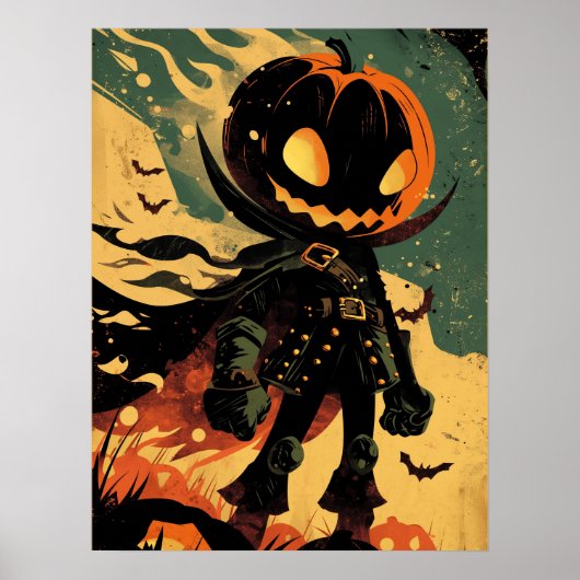 Haunted Pumpkin Knight Poster (Voorkant)