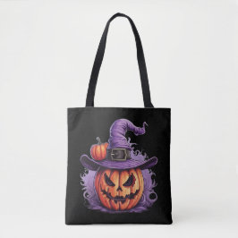 Haunted Pumpkin Witch  Tote Bag