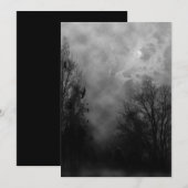 Haunted Road Halloween Uitnodiging Sjabloon (Voorkant / Achterkant)