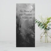 Haunted Road met Ravens Aangepaste Bruiloft Uitnod Kaart (Staand voorkant)