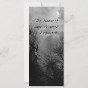 Haunted Road met Ravens Aangepaste Bruiloft Uitnod Kaart