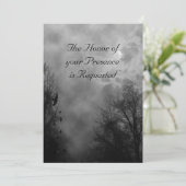 Haunted Road met Ravens bruiloft uitnodiging (Staand voorkant)