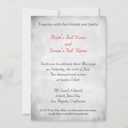 Haunted Road met Ravens bruiloft uitnodiging (Achterkant)