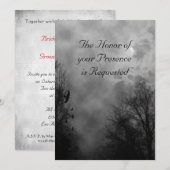 Haunted Road met Ravens bruiloft uitnodiging (Voorkant / Achterkant)