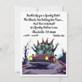 Haunted Road Trip Halloween uitnodiging (Voorkant)