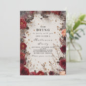 Haunted Romance Halloween Party Kaart (Staand voorkant)