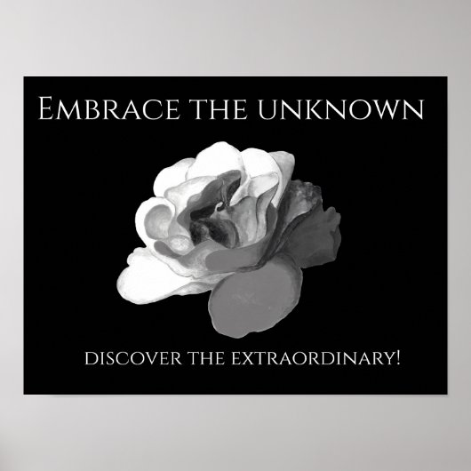 Haunted Rose Gothic Poster - Embrace the Unknown (Voorkant)