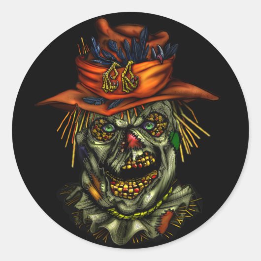 Haunted scarecrowcrow Sticker (Voorkant)