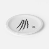 Haunted Scrachtes Halloween Papieren Bordje (Gekanteld)