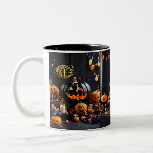 Haunted Sips: Halloween Mok Collectie (Links)
