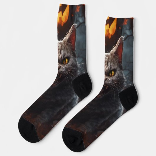 Haunted Sissen: De sinistere Halloween Kat Sokken (Links)