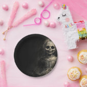 Haunted Skelet Doll Halloween Kostuum Party Papieren Bordje (Feest)