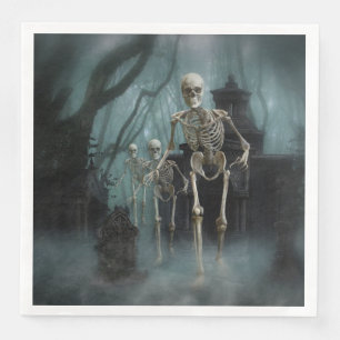 Haunted Skeletons Paper Napkin Servet