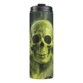 Haunted Skull in a Bottle – Transparent Gothic Fan Thermosbeker