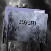 Haunted Sky Blue Mist Custom RSVP Briefkaart