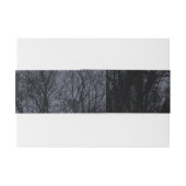 Haunted Sky Blue Mist met Crows Invitation Bands Uitnodigingen Wikkel (Achterkant Voorbeeld)