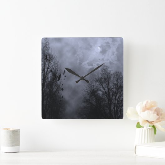 Haunted Sky Blue Mist Wall klok (Huis)