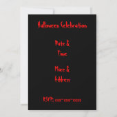 Haunted Sky Custom Halloween Invitation Sjabloon Kaart (Achterkant)