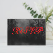 Haunted Sky Halloween RSVP Uitnodiging Sjabloon (Staand voorkant)