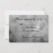 Haunted Sky Halloween RSVP Uitnodiging Sjabloon (Achterkant)