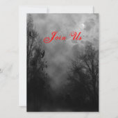 Haunted Sky met Raven Custom Halloween uitnodiging (Voorkant)