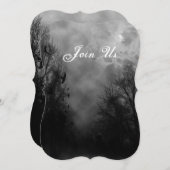 Haunted Sky met Raven Custom Halloween uitnodiging (Voorkant / Achterkant)